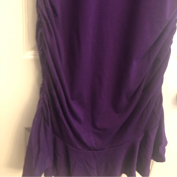 Purple side rouched Tshirt dress. New with tags. - Picture 2 of 5